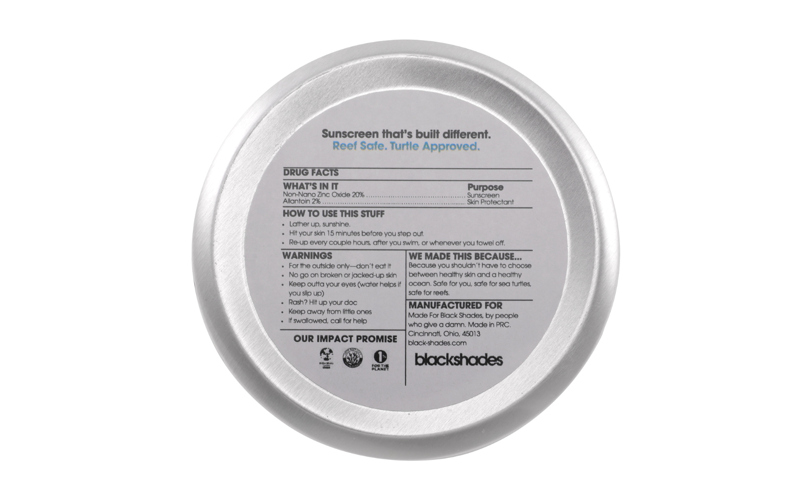 Reef-safe sunscreen